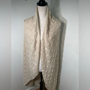 Cato, NWT, Enchanted, sz.22/24, shawl neck, asymmetrical hem,open chunky knit